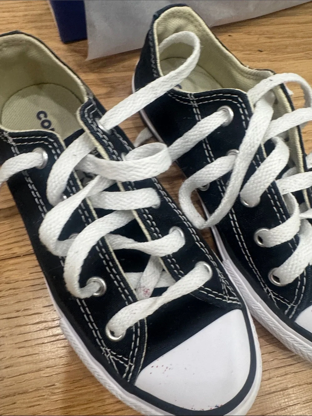 Converse Kids Black and White Low Top Sneakers